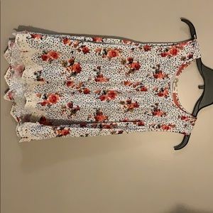 Rewind women’s tank floral lace sz lg